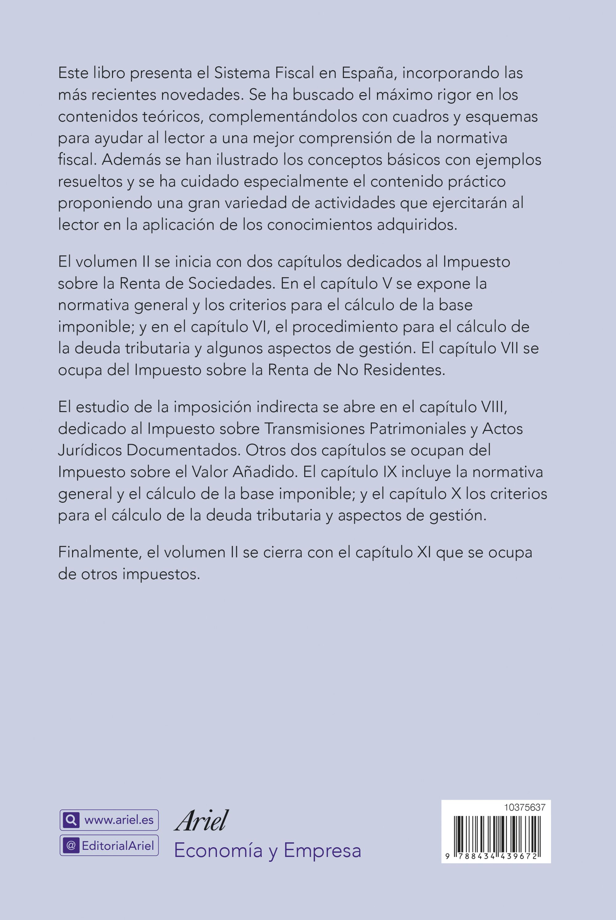 Miniatura contraportada #Sistema fiscal español II_2025