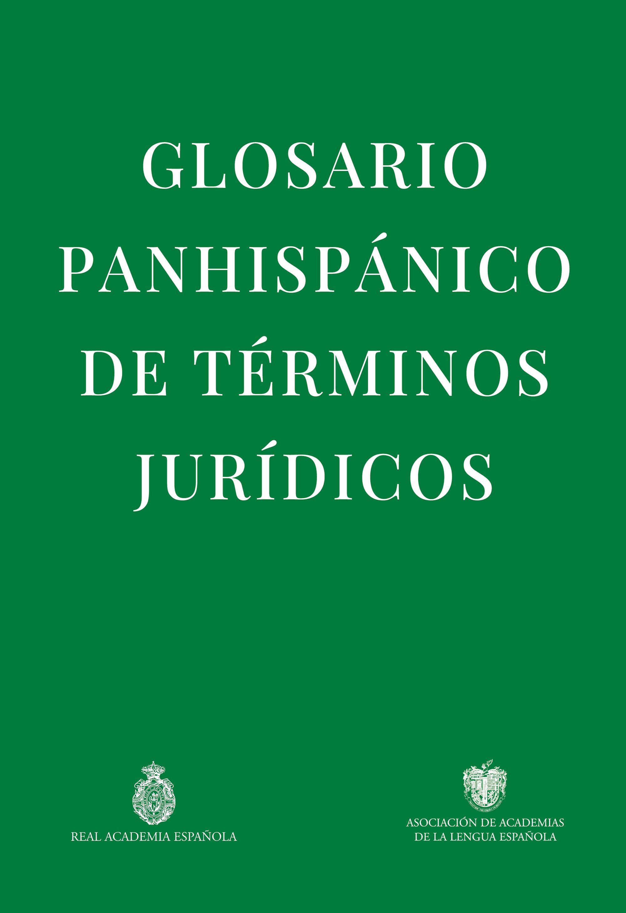 Portada Glosario panhispánico de términos jurídicos