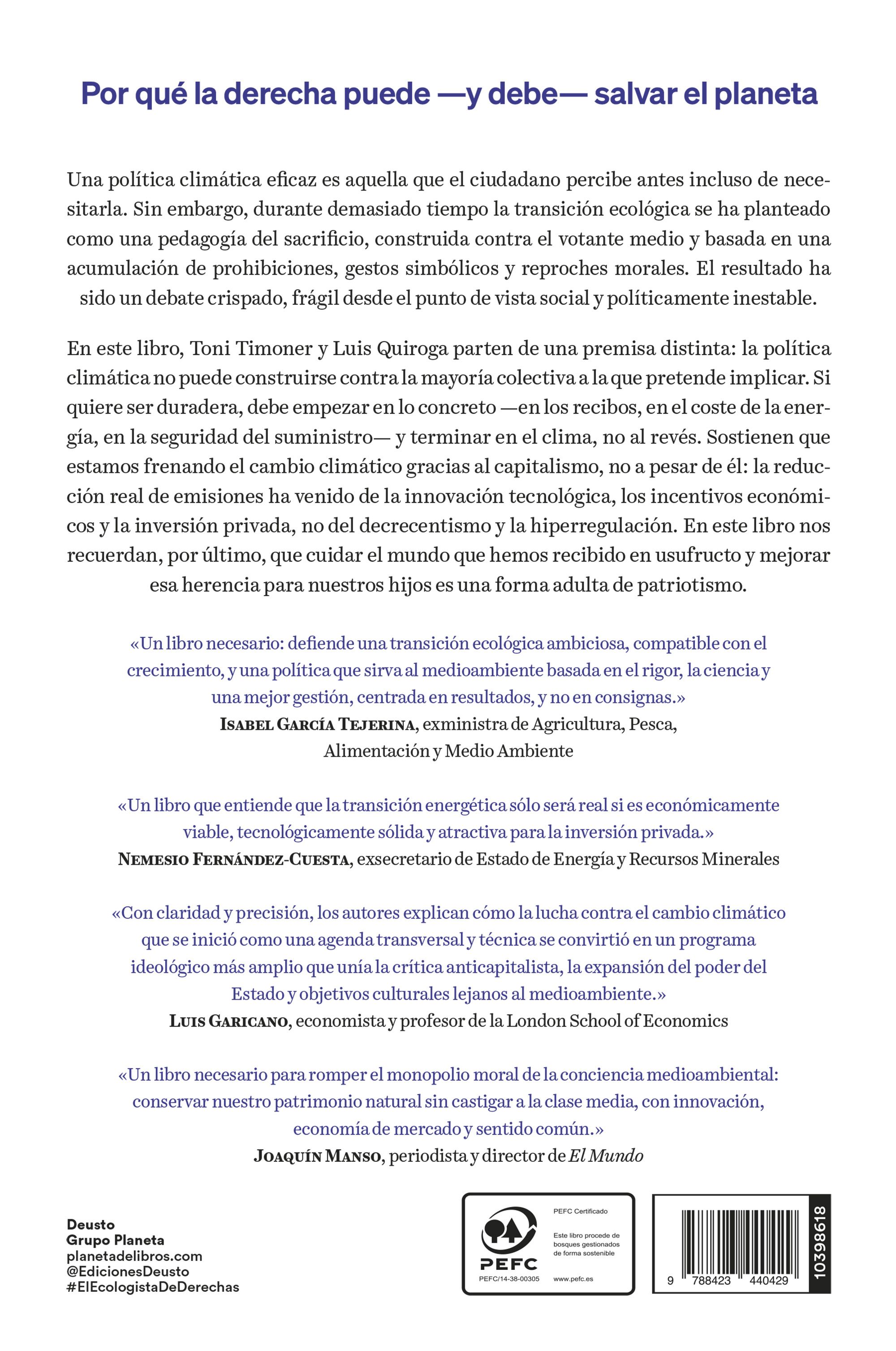 Miniatura contraportada El ecologista de derechas