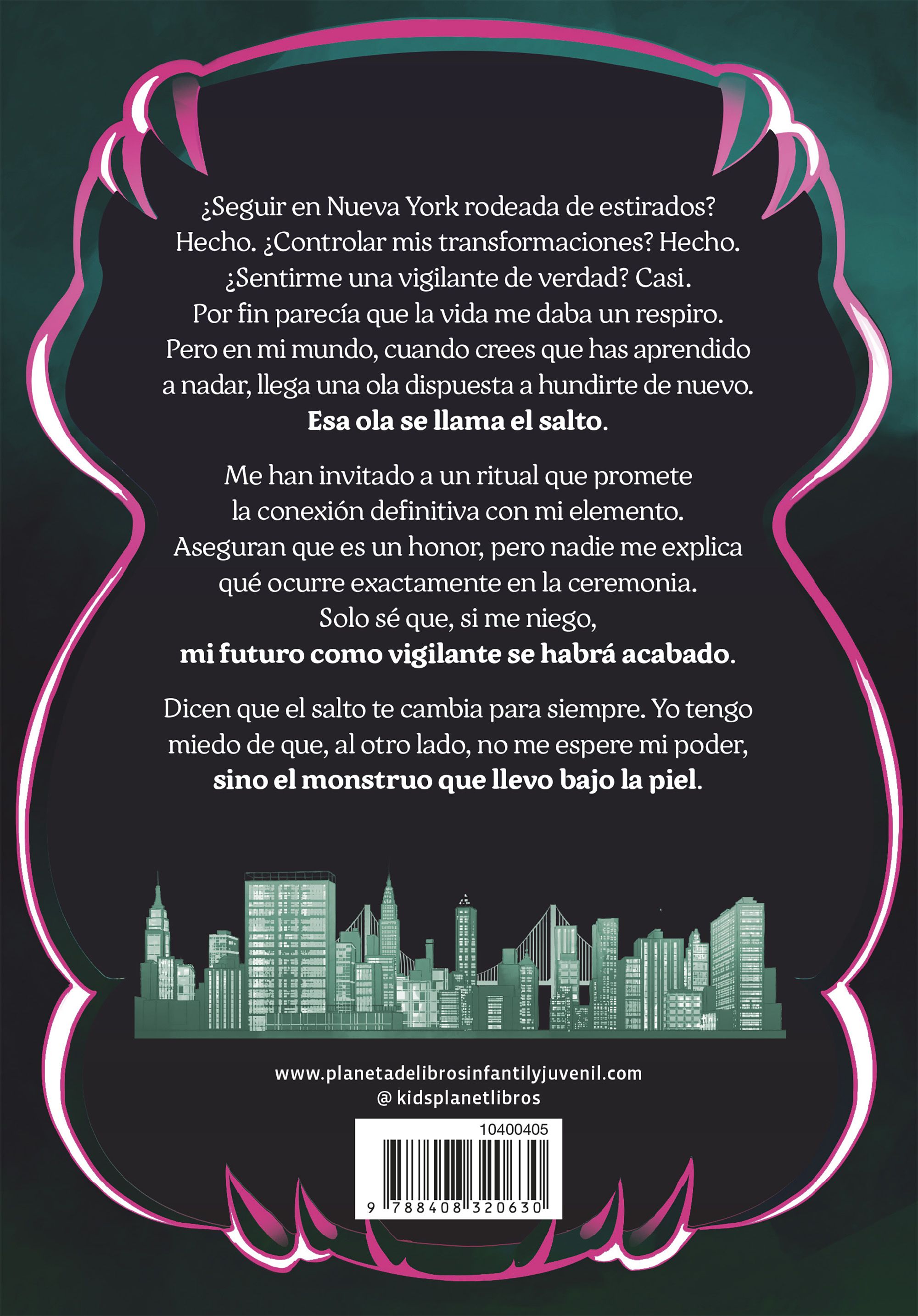 Miniatura contraportada Clara Nox 3. La hora del salto