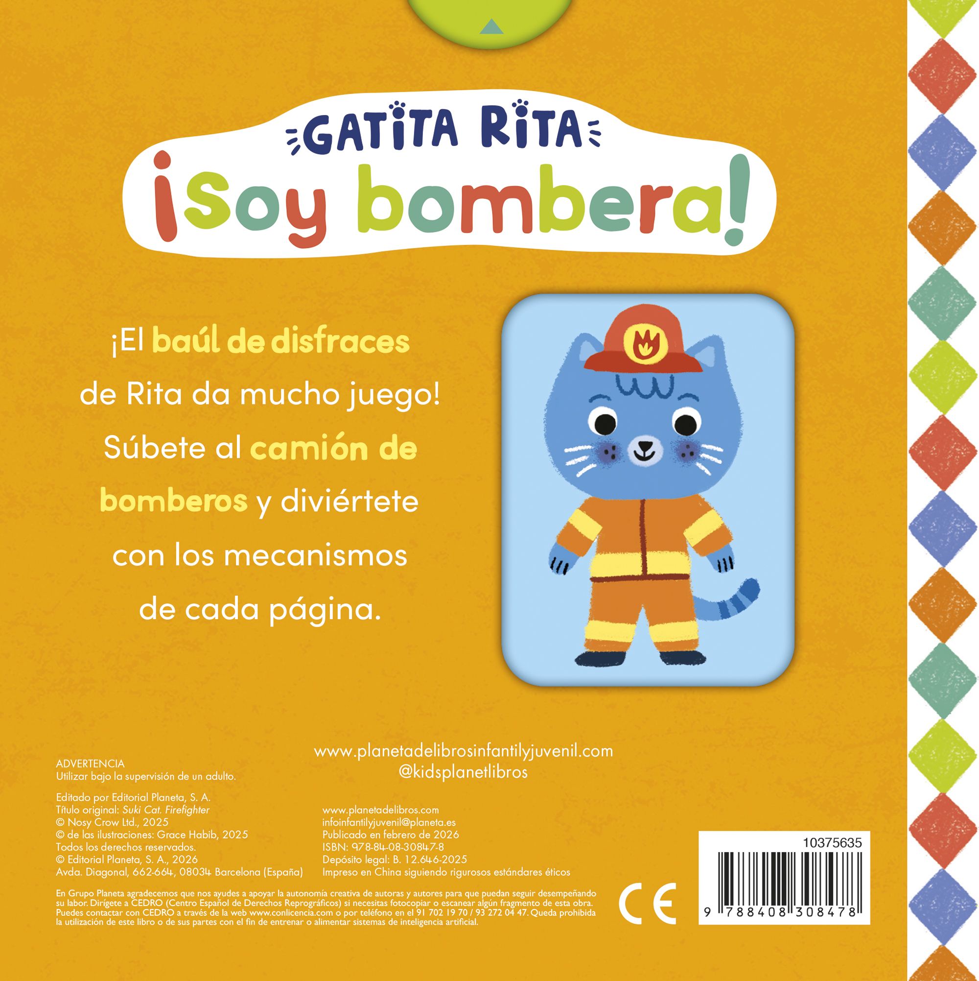 Miniatura contraportada Gatita Rita. ¡Soy bombera!
