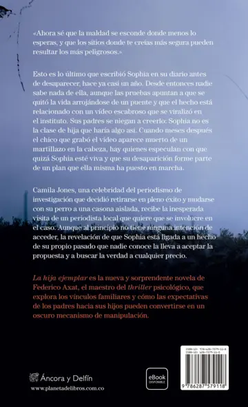 Contraportada La hija ejemplar