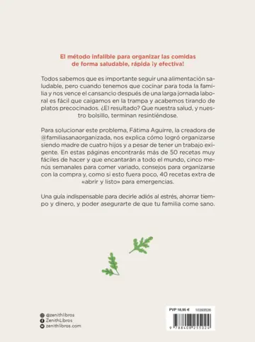 Contraportada Cocina sana en un plis plas para toda la familia