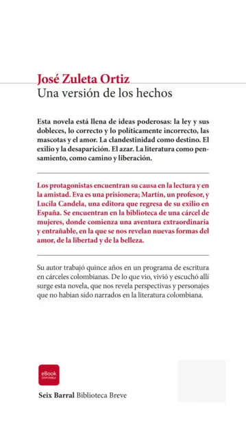 Contraportada Una versión de los hechos