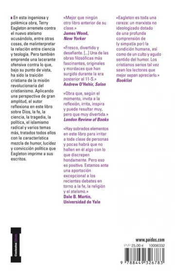 Contraportada Razón, fé y revolución