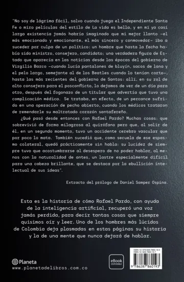 Contraportada La voz de Pardo