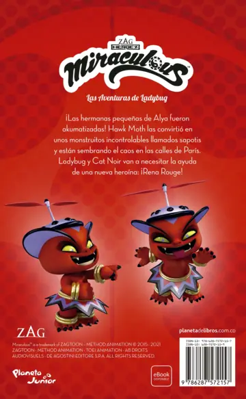 Contraportada Miraculous. Las aventuras de Ladybug. Sapotis