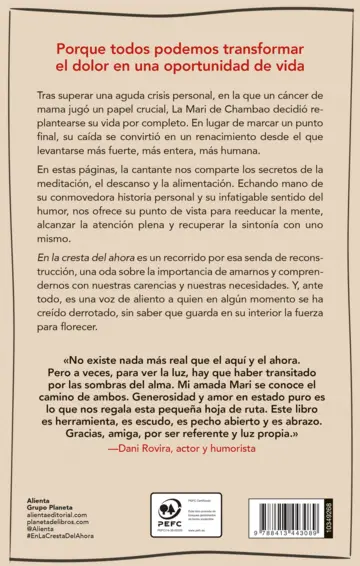 Contraportada En la cresta del ahora