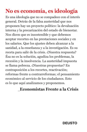 Portada No es economía, es ideología