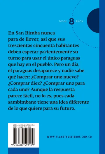 Contraportada El paraguas de San Bimba