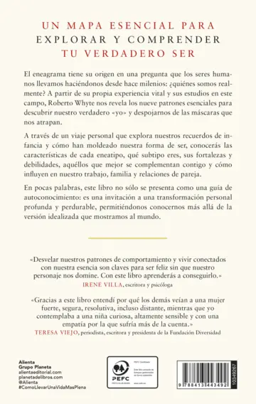 Contraportada Cómo llevar una vida más plena gracias al eneagrama