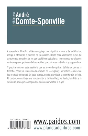 Contraportada La filosofía