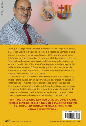 Contraportada Nacidos para incordiarse. Un siglo de agravios entre el Madrid y el Barça