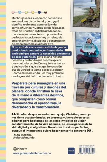 Contraportada Vivo de viaje, pero no son vacaciones