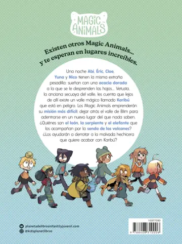 Contraportada Magic Animals. Misiones especiales 1. La senda de los volcanes