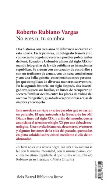 Contraportada No eres ni tu sombra