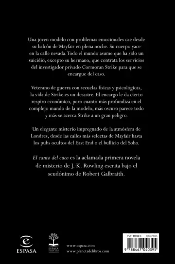 Contraportada El canto del cuco