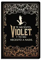 Portada Diario oficial de Alas de sangre: Te necesito, Violet.