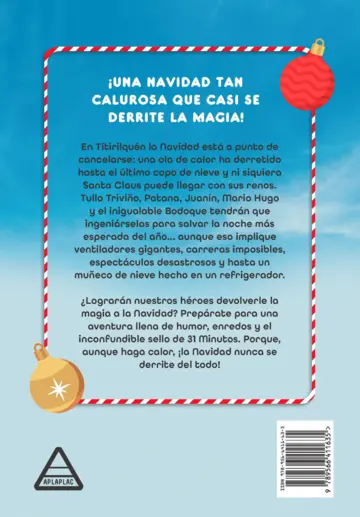 Contraportada Calurosa navidad. Una novela