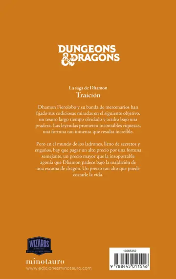 Contraportada La Saga de Dhamon nº 02/03 Traición