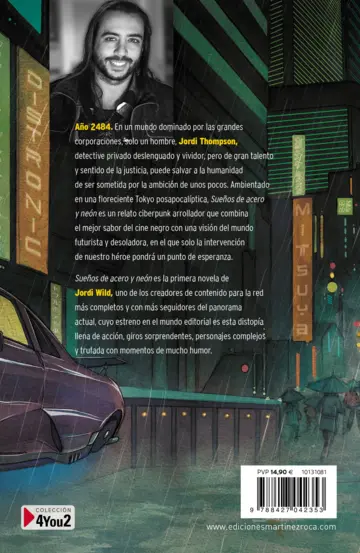 Contraportada Sueños de acero y neón