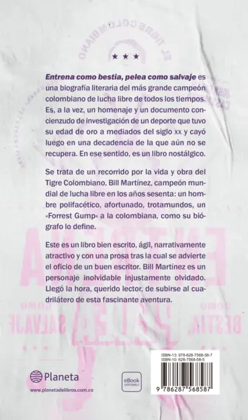 Contraportada Entrena como bestia, pelea como salvaje