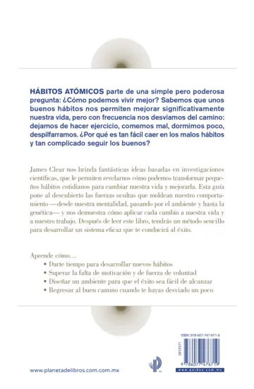 Contraportada Hábitos atómicos