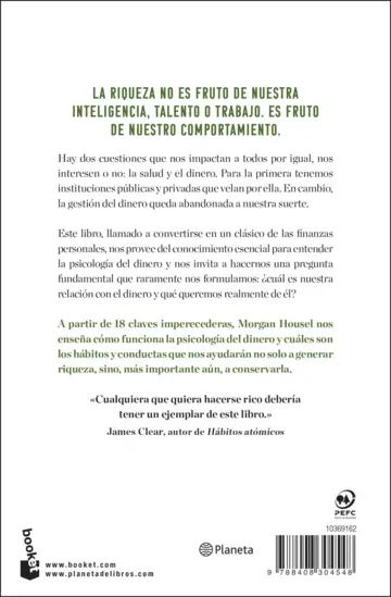 Contraportada La psicología del dinero