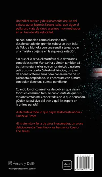 Contraportada Tren bala