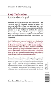 Miniatura contraportada La rabia bajo la piel