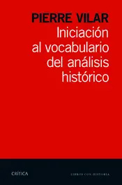 Portada Iniciación al vocabulario del análisis histórico