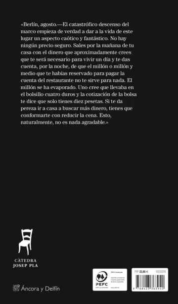 Contraportada La inflación alemana. Crónicas 1923-1924