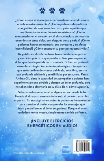 Contraportada De patitas en el cielo