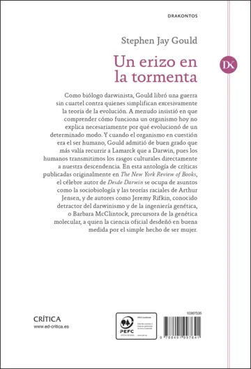 Contraportada Un erizo en la tormenta