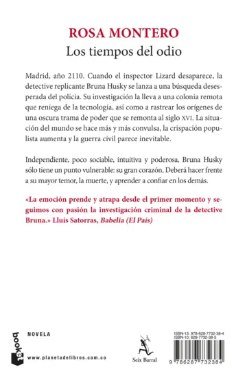 Contraportada Los tiempos del odio