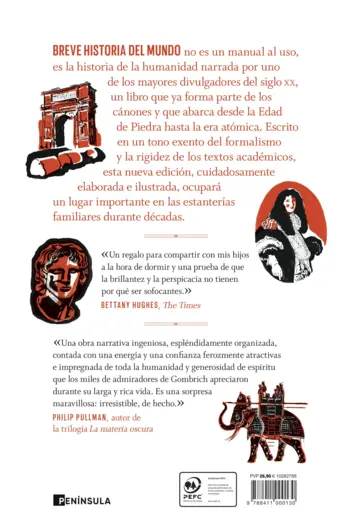 Contraportada Breve historia del mundo. Edición ilustrada