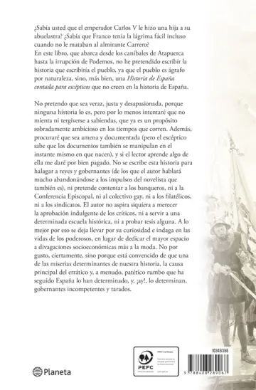 Contraportada Historia de España contada para escépticos