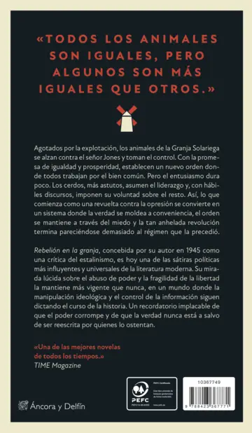 Contraportada Rebelión en la granja