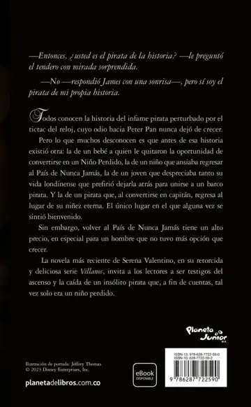 Contraportada Villanos. Nunca nunca