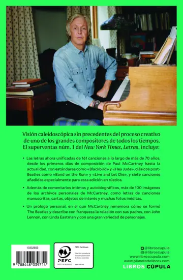 Contraportada Letras. Edición actualizada