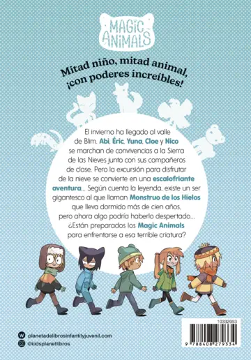 Contraportada Magic Animals 4. El monstruo de los hielos