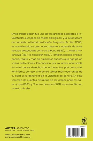 Contraportada Cuentos de Emilia Pardo Bazán