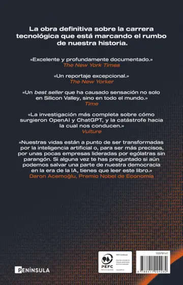 Contraportada El imperio de la IA