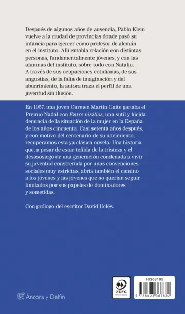 Contraportada Entre visillos