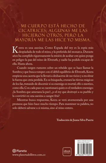 Contraportada La asesina del rey (Saga Sangre mestiza 1)