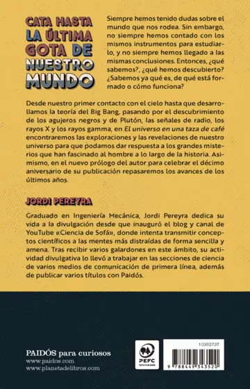 Contraportada El universo en una taza de café (10.º aniversario)