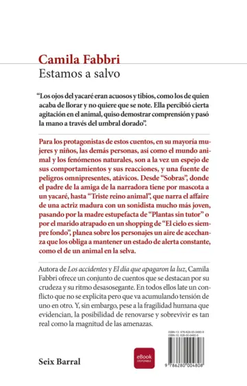 Contraportada Estamos a salvo