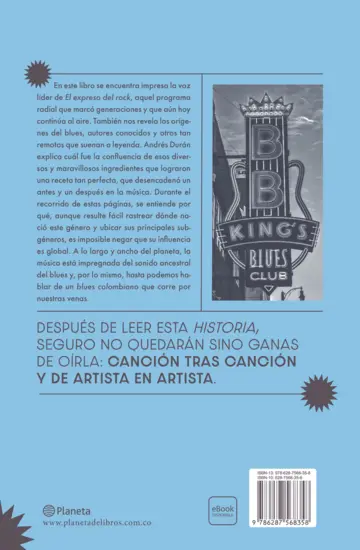 Contraportada Historia del rock 1: El blues