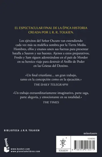 Contraportada El Señor de los Anillos III. El Retorno del Rey (edición revisada)