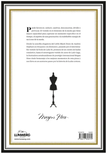 Contraportada Historia de la moda en 100 vestidos